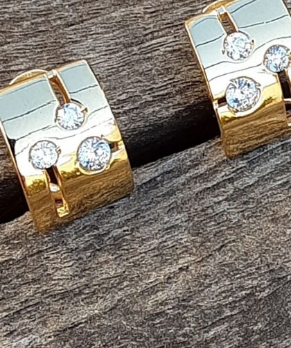 Arracades plata daurada per dona
