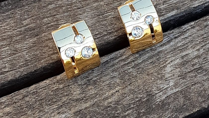 Arracades plata daurada per dona