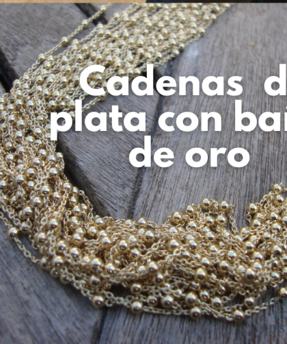 Cadenas de plata con baño de oro