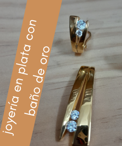 joyería en plata con baño de oro