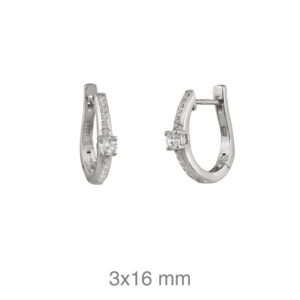 Pendientes plata cierre catalán