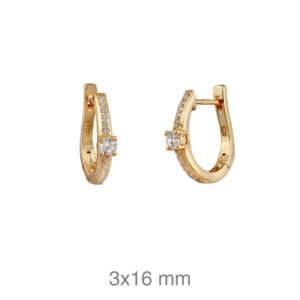 Pendientes plata cierre catalán