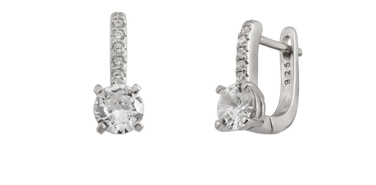 Pendientes plata con circonitas