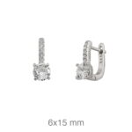 Pendientes plata con circonitas