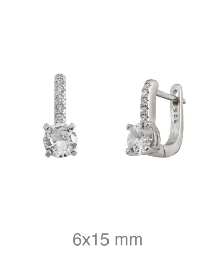 Pendientes plata con circonitas