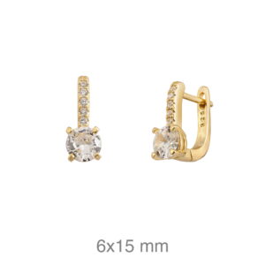 Pendientes plata con circonitas