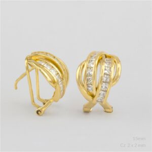 Pendientes plata cierre omega