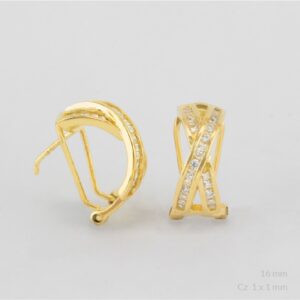 Pendientes plata cierre omega